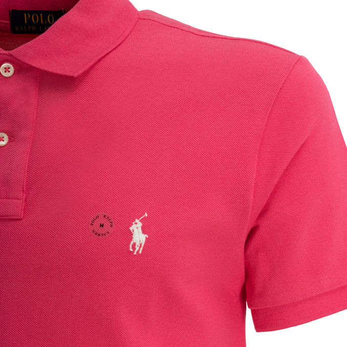 SHORT SLEEVE POLO SHIRT WITH 2 BUTTONS Man Pink