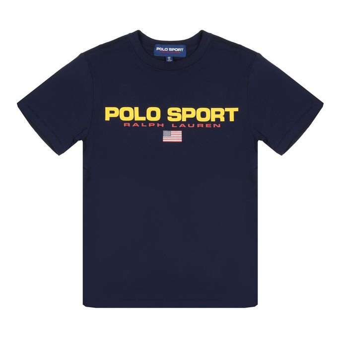 SHORT SLEEVE T-SHIRT WITH LOGO Kid Blue