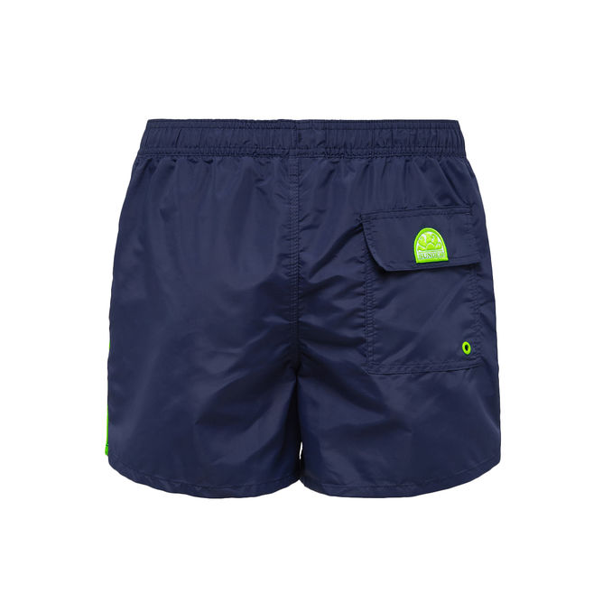 SHORT SWIMSUIT WITH ELASTICIZED WAIST Man Navy