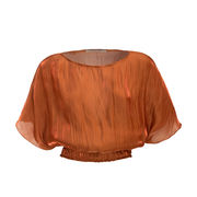 SHORT TOP KIMONO Woman Brown SHORT TOP KIMONO Woman Brown