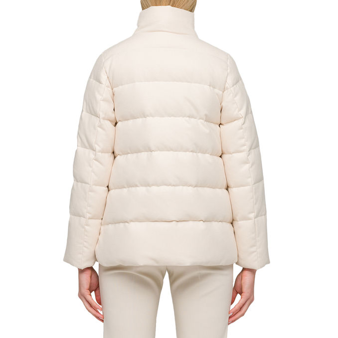 SHORT WOOL DOWN JACKET WITH SIDE ZIPPERS