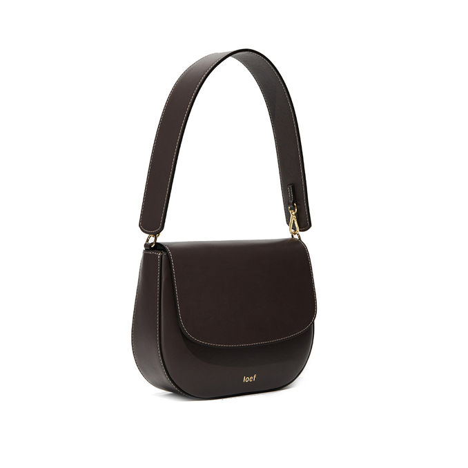 SHOULDER BAG ELE MIDI Woman Dark Brown 