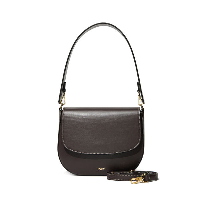 SHOULDER BAG ELE MIDI Woman Dark Brown 