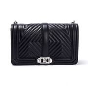 SHOULDER BAG IN QUILTED LEATHER Woman Black Silver SHOULDER BAG IN QUILTED LEATHER Woman Black Silver
