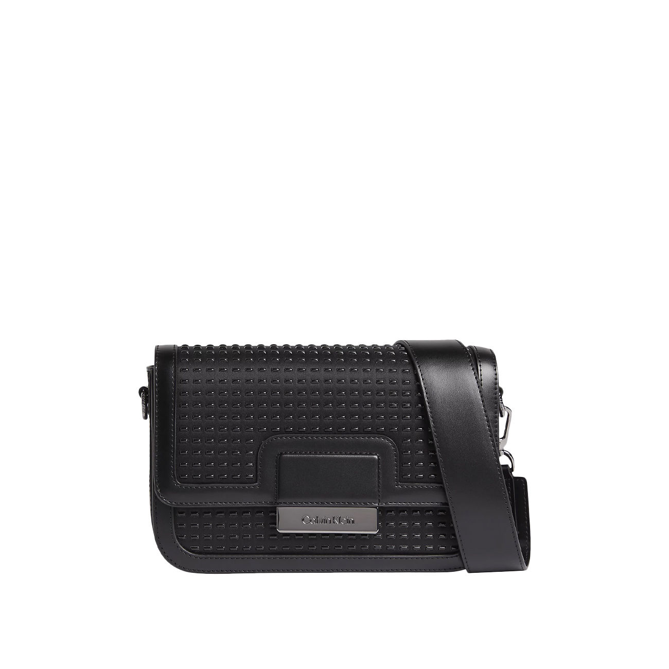 Calvin Klein Black Leather Shoulder Bag RN54163 Good