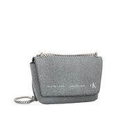 SHOULDER STRAP SCULPTED PEBBLE Woman Chalk Denim Wash SHOULDER STRAP SCULPTED PEBBLE Woman Chalk Denim Wash