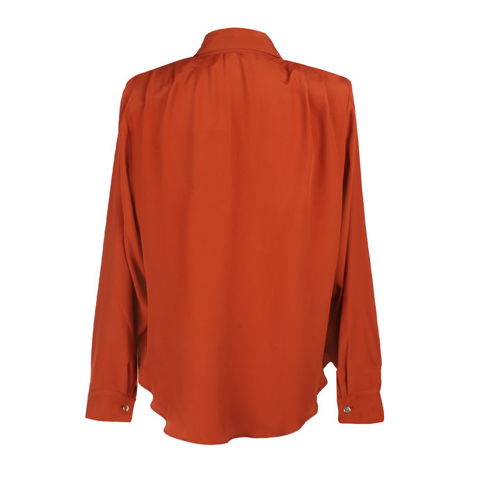 SILK BLEND SHIRT Woman Tobacco