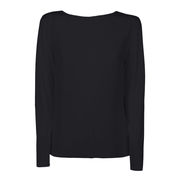 SILK SWEATSHIRT Woman Blue Navy  SILK SWEATSHIRT Woman Blue Navy