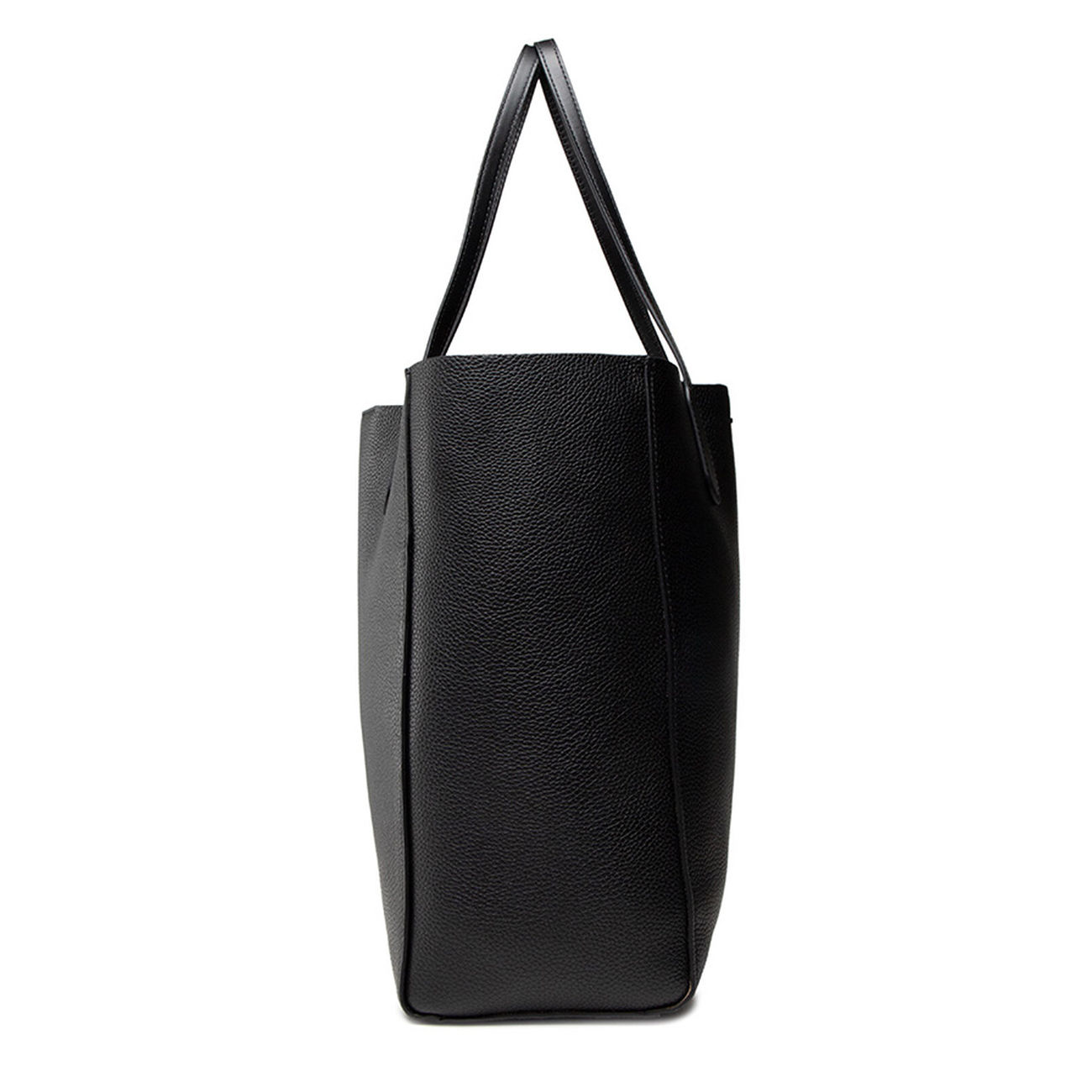 Calvin Klein Saffiano Brown/black Leather Tote Bag 