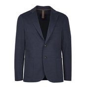 SINGLE BREASTED JACKET WITH BLUE PATCHES Man Blue SINGLE BREASTED JACKET WITH BLUE PATCHES Man Blue