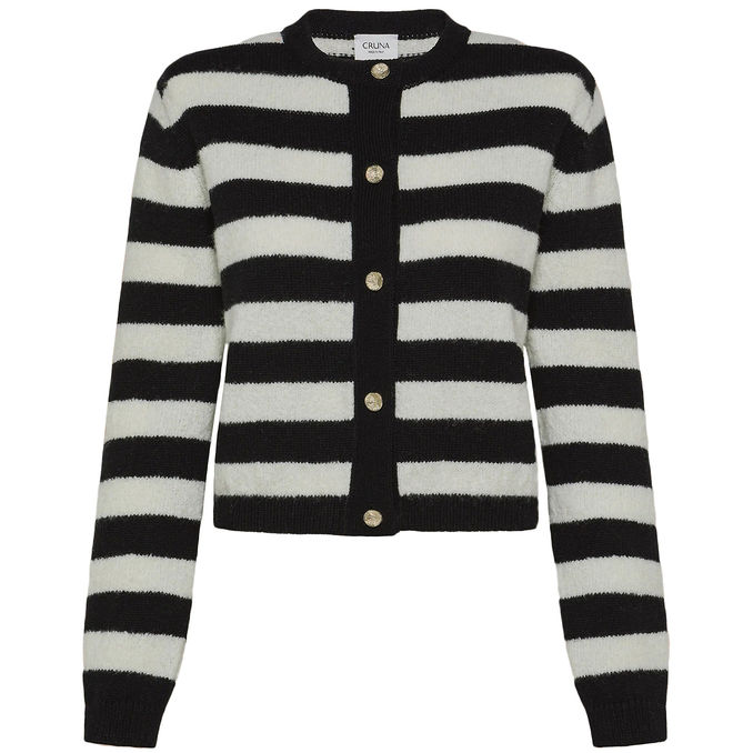 SIRA CARDIGAN WITH GOLD BUTTONS AND STRIPES