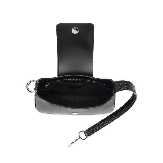 SIXTINE LEATHER BAG Woman Black