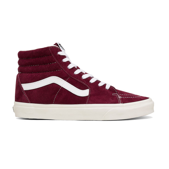SK8-HI HIGH SHOES IN SUEDE LEATHER Man Pomegranate Snow White