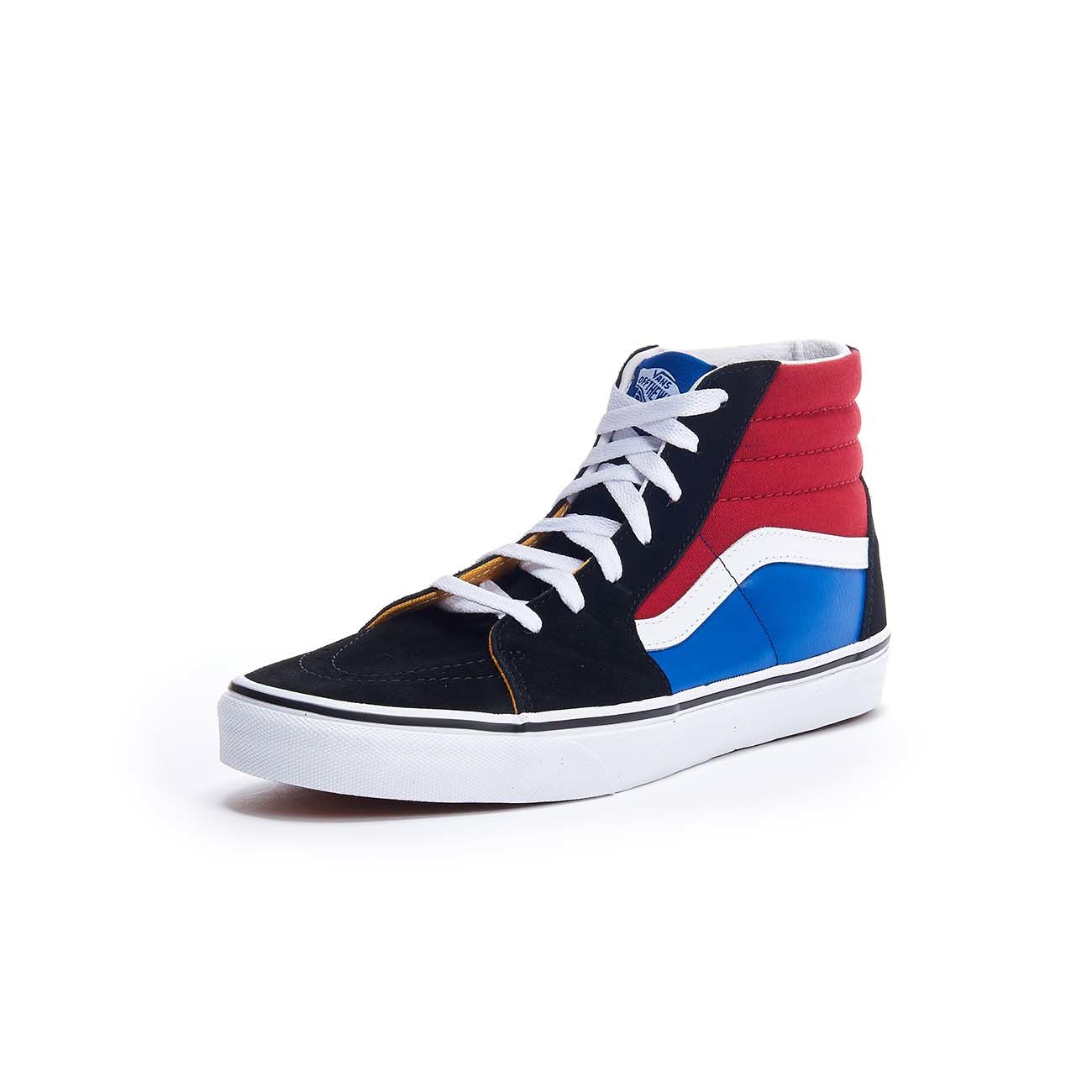VANS SK8-HI HIGH SNEAKER IN FABRIC AND ECO-LEATHER Kid Black Chilli Pepper  | Mascheroni Store