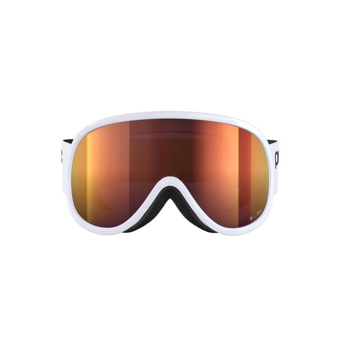 SKI MASK RETINA MID Unisex Hydrogen White Partly Sunny Orange