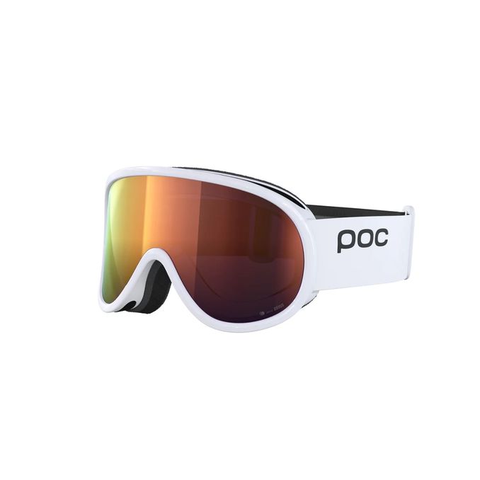 SKI MASK RETINA MID Unisex Hydrogen White Partly Sunny Orange