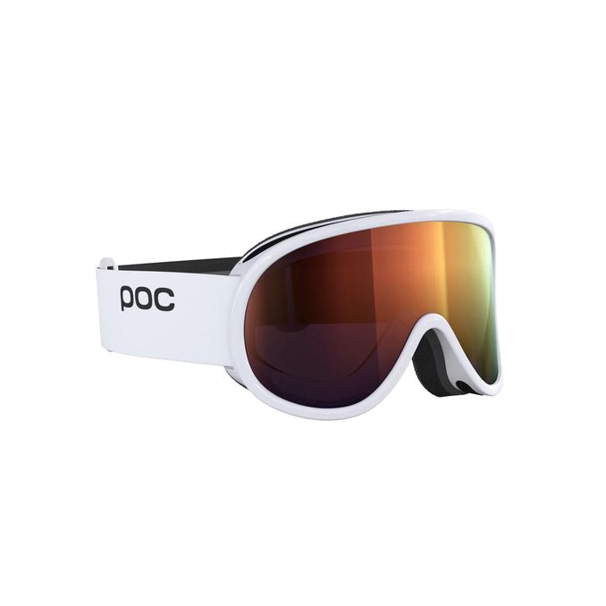 SKI MASK RETINA MID Unisex Hydrogen White Partly Sunny Orange