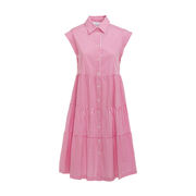 SLEEVELESS CHEMISIER DRESS Woman Fuxia SLEEVELESS CHEMISIER DRESS Woman Fuxia