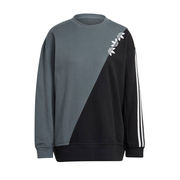 SLICED TREFOIL CREW NECK SWEATSHIRT Woman Blue oxide SLICED TREFOIL CREW NECK SWEATSHIRT Woman Blue oxide