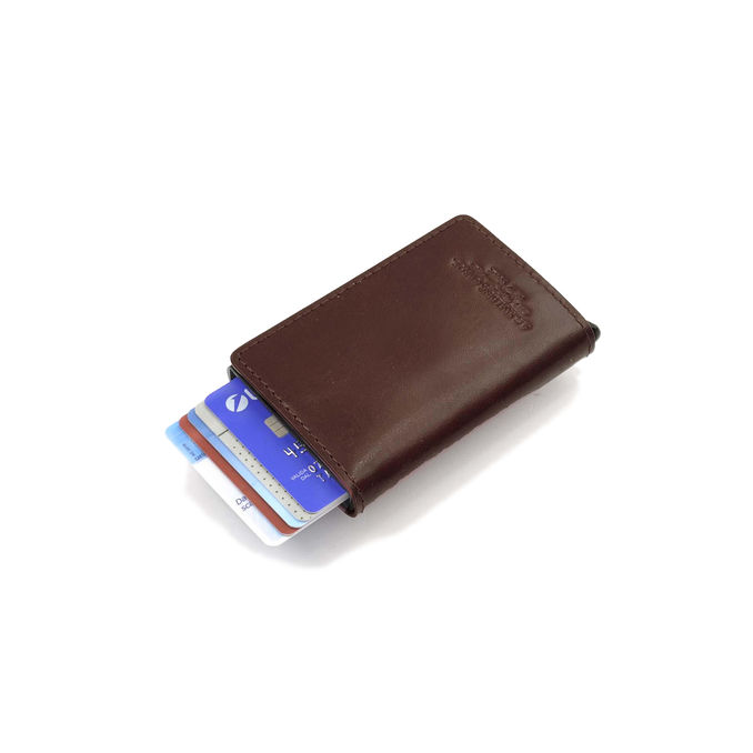 SLIDE CARD HOLDER Unisex Brown