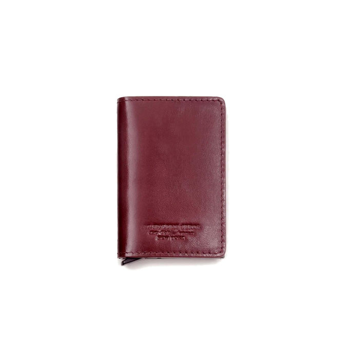SLIDE CARD HOLDER Unisex Dark Red