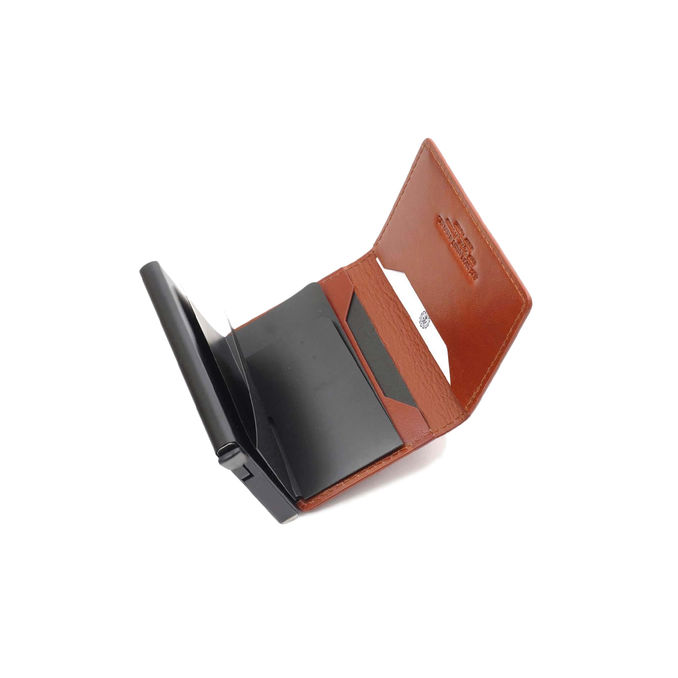 SLIDE CARD HOLDER Unisex Leather