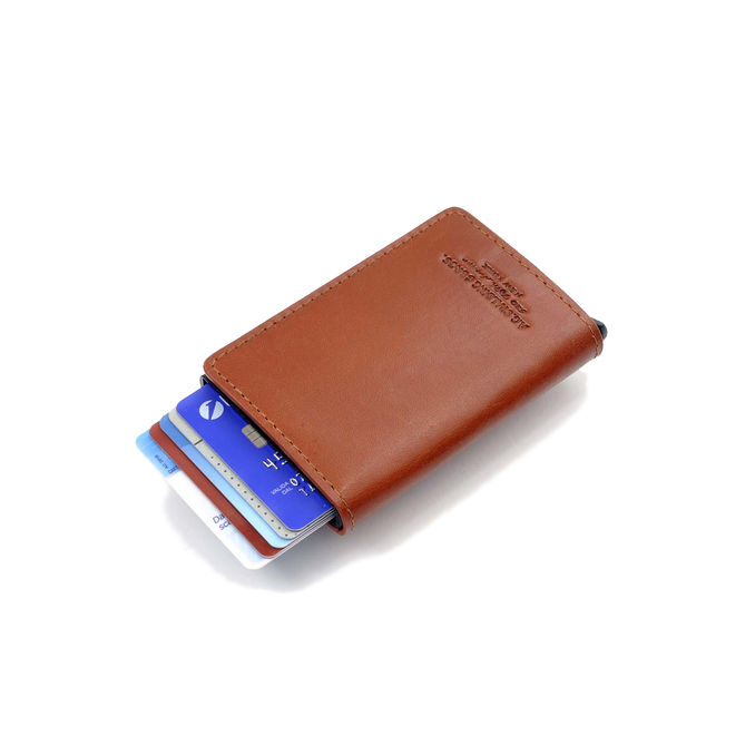 SLIDE CARD HOLDER Unisex Leather