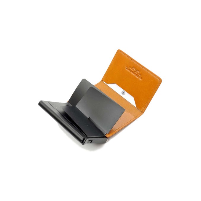 SLIDE CARD HOLDER Unisex Mostarda