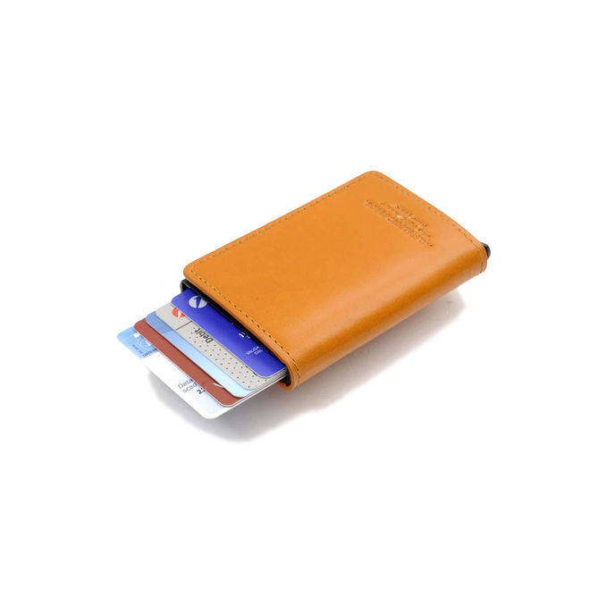 SLIDE CARD HOLDER Unisex Mostarda