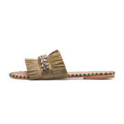 SLIDES SEMIRA RAFFIA Donna Military Green SLIDES SEMIRA RAFFIA Donna Military Green