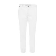 SLIM COTTON COOLMAX TEXTURED CHINO TROUSERS Man White SLIM COTTON COOLMAX TEXTURED CHINO TROUSERS Man White