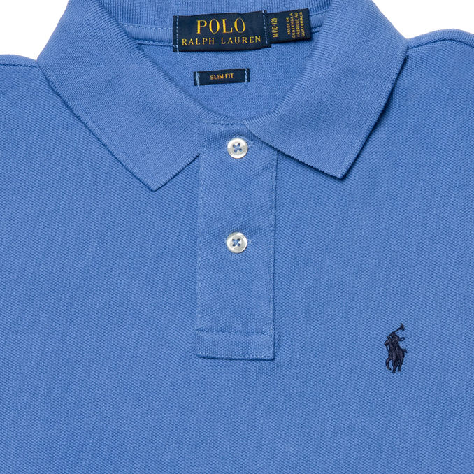 SLIM FIT PIQUE POLO SHIRT Kid Blue
