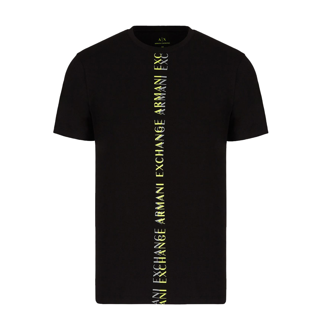 ARMANI EXCHANGE SLIM FIT T-SHIRT VERTICAL LOGO Man Black | Mascheroni Store