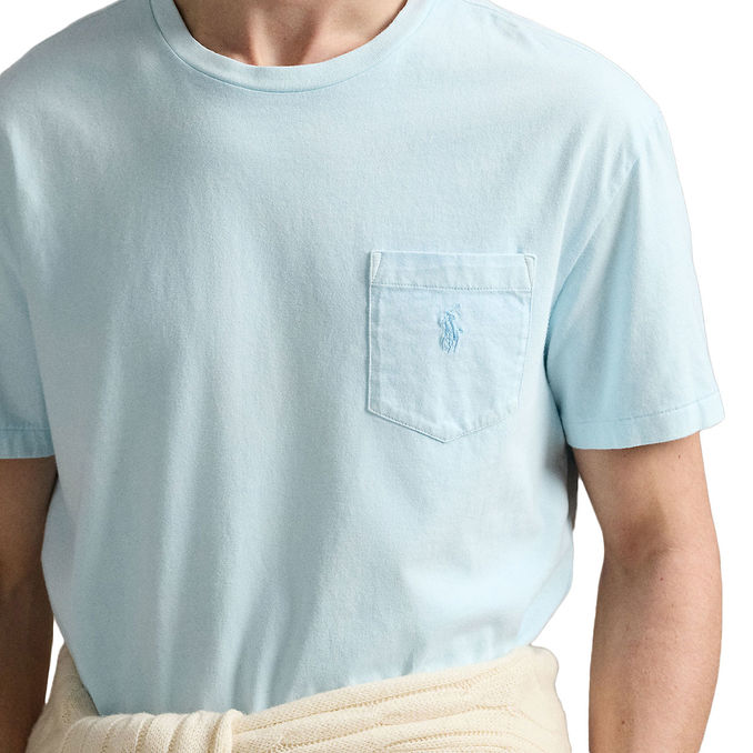 SLIM FIT T-SHIRT WITH POCKET Man Sky