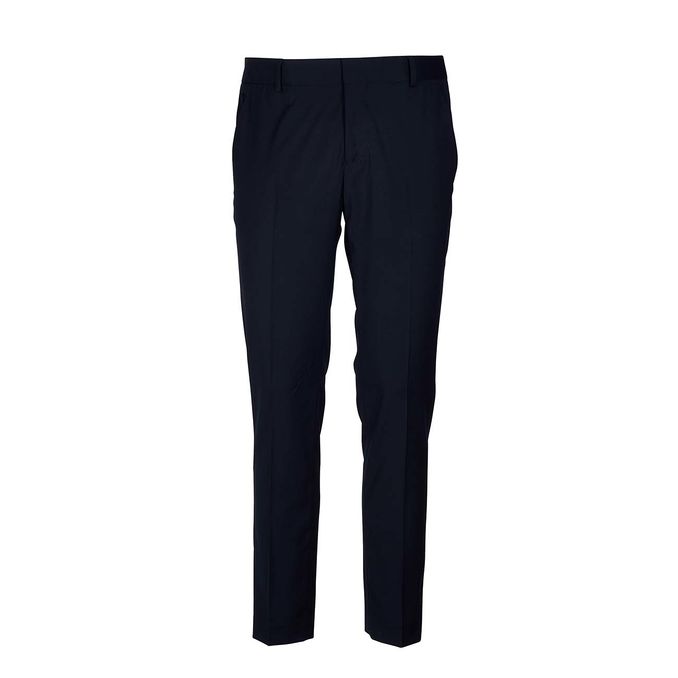 SLIM FIT TROUSERS WITH CENTRAL PLEAT Man Blue