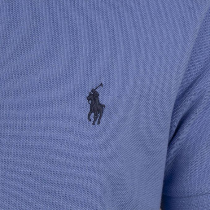 SLIM PIQUET COTTON POLO SHIRT Man Harbor Island Blue