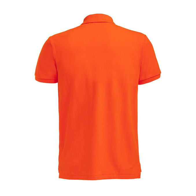 SLIM PIQUET COTTON POLO SHIRT Man Orange