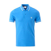 SLIM POLO SHIRT PIQUET WITH TRIM Man Tarps Blue SLIM POLO SHIRT PIQUET WITH TRIM Man Tarps Blue