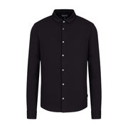SLIM SHIRT IN INTERLOCK JERSEY Man Blue Navy SLIM SHIRT IN INTERLOCK JERSEY Man Blue Navy