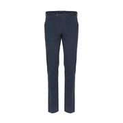 SLIM TROUSERS IN WEAVED COTTON Man Navy blue SLIM TROUSERS IN WEAVED COTTON Man Navy blue