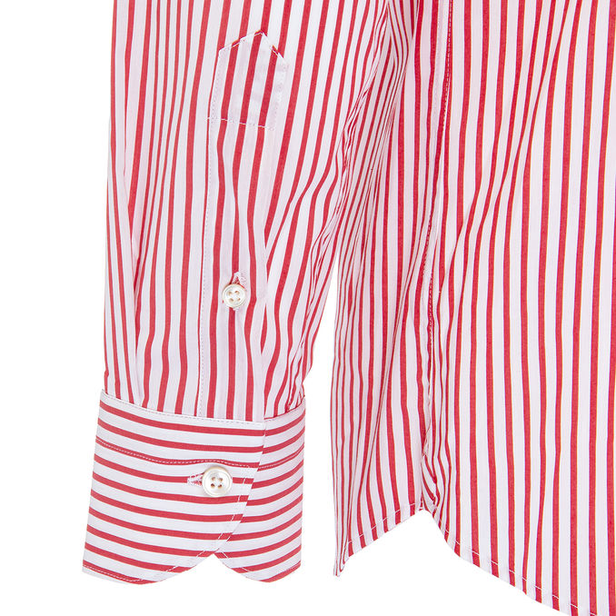 SLIM WIDE STRIPE SHIRT Man White Red