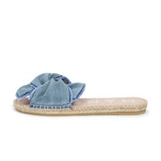 SLIPPERS SAN FRANCISCO DENIM WITH FRINGED KNOT Woman Lightblu SLIPPERS SAN FRANCISCO DENIM WITH FRINGED KNOT Woman Lightblu