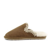 SLIPPERS SUEDE ESKIMO STITCH Woman Cognac SLIPPERS SUEDE ESKIMO STITCH Woman Cognac