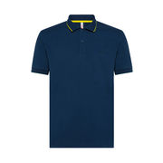 SMALL STRIPE ON COLLAR POLO SHIRT Man Dark Avio SMALL STRIPE ON COLLAR POLO SHIRT Man Dark Avio
