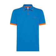 SMALL STRIPES FLUO POLO SHIRT Man Turquoise SMALL STRIPES FLUO POLO SHIRT Man Turquoise