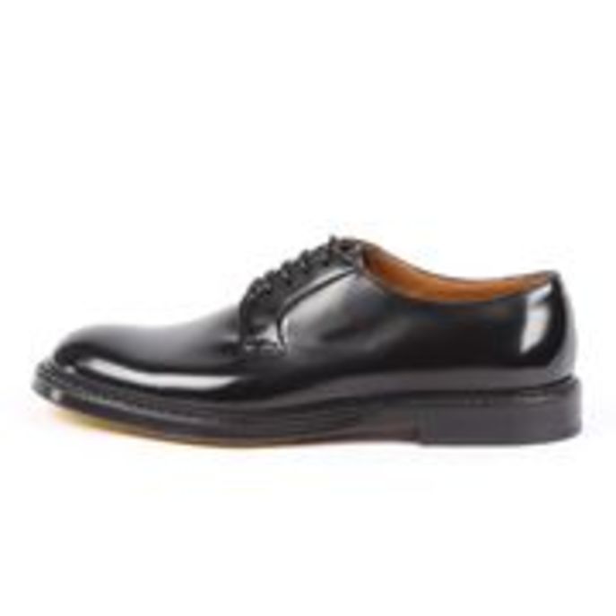 SMOOTH LEATHER LACED SHOES Man Black