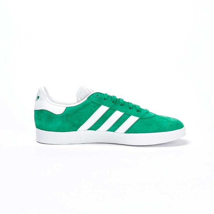 green suede gazelles