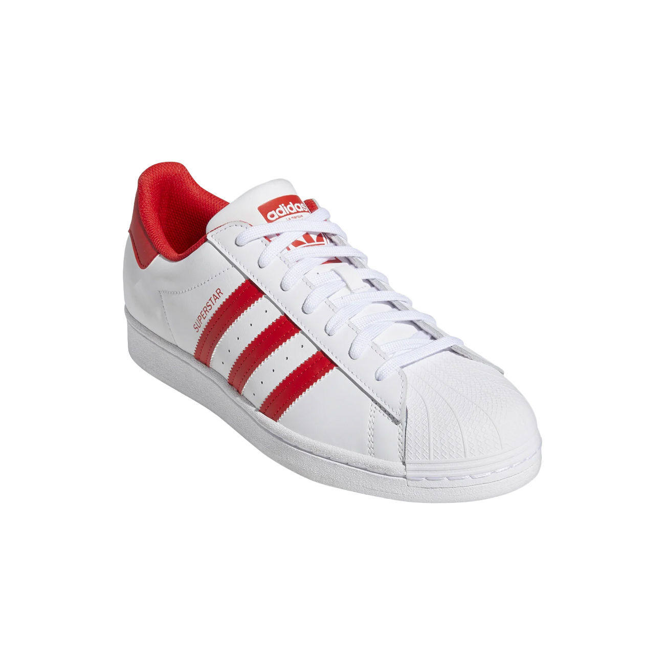 Red leather adidas online