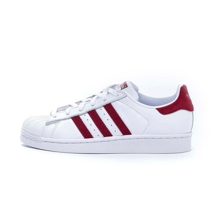 ADIDAS SNEAKER SUPERSTAR Man White burgundy | Mascheroni Sportswear