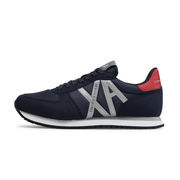 SNEAKER WITH APPLIED LOGO IN FAUX LEATHER Man Navy Blue SNEAKER WITH APPLIED LOGO IN FAUX LEATHER Man Navy Blue